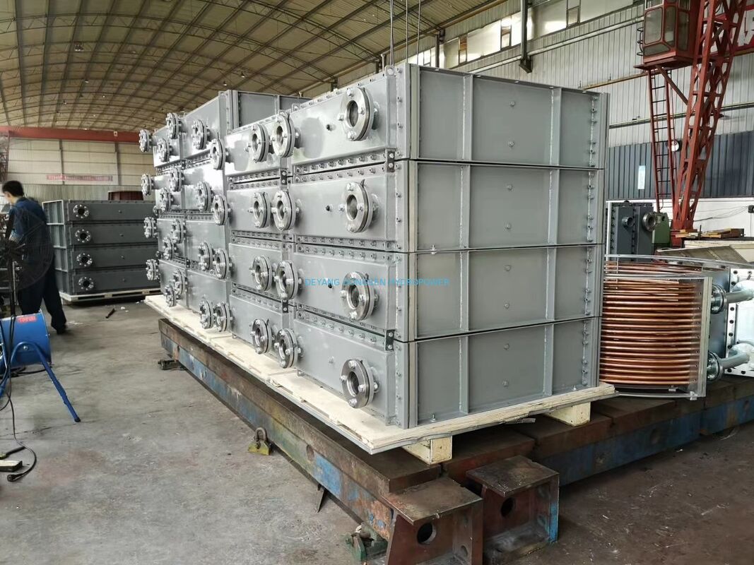 Forced Air Oil Cooler 150kW Hydro Generator Bearing Lubrication Cooling Coil Assembly