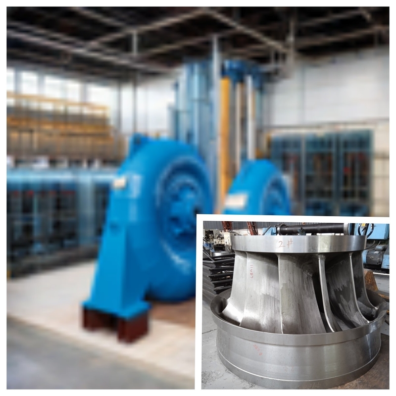 Καθορισμένη κεφαλή νερού από 20m έως 300m Impeller Francis Turbine Generator Ατσάλι