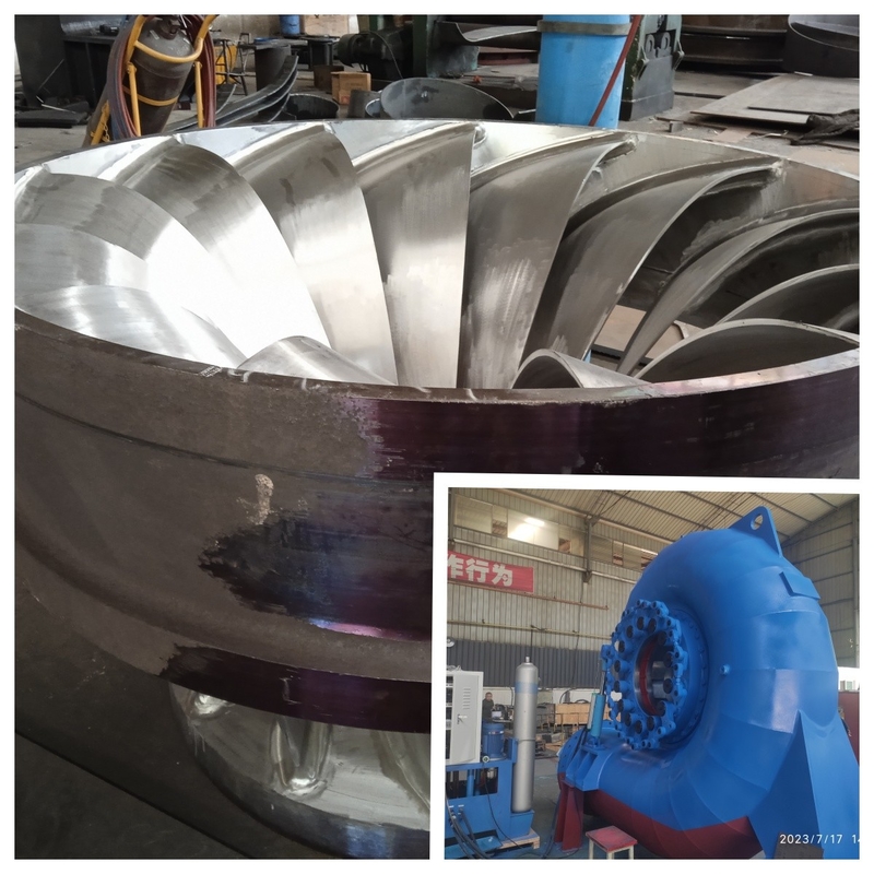 Καθορισμένη κεφαλή νερού από 20m έως 300m Impeller Francis Turbine Generator Ατσάλι