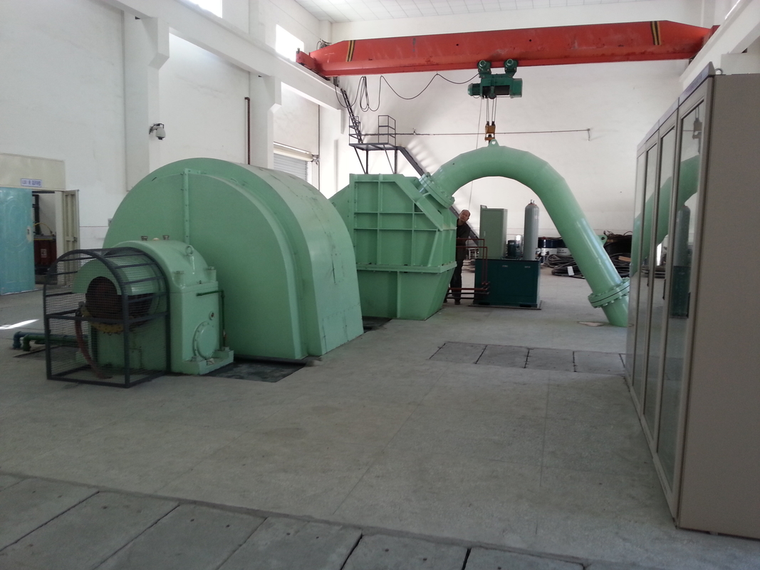 0.5 MW-20MW ισχύς Ηλεκτρογεννήτης τουρμπίνης Pelton με οριζόντια εγκατάσταση και σύστημα στατικής διέγερσης