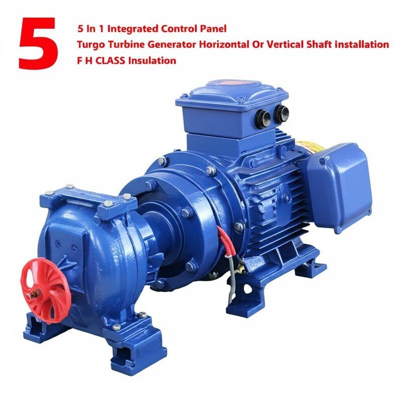 Γεννήτρια τουρμπινών με ενσωματωμένο πίνακα ελέγχου 5 σε 1 για οριζόντια ή κατακόρυφη εγκατάσταση αγωγού και μόνωση κλάσης F