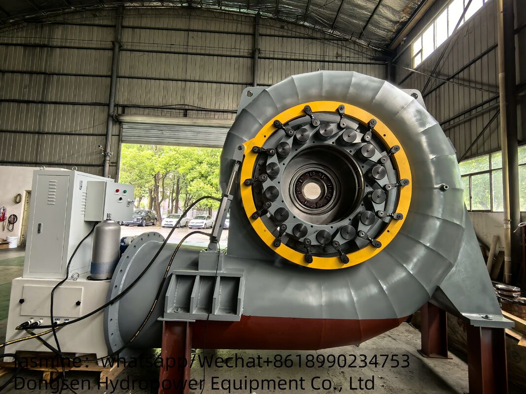 ρεύμα 3,21 έως 14,9 M3s Francis Turbine Generator Δυναμική 300KW έως 8000KW Διοικητική απόδοση 90% έως 96%