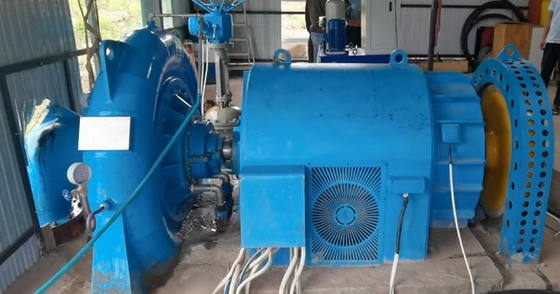Γεννήτρια υδροτουρμπίνης 5 - 500 μέτρων με ατσάλι και ισχύ 200 kW - 20 MW
