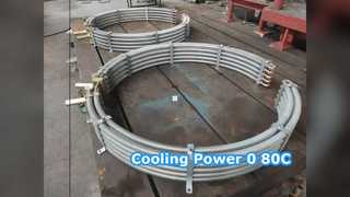 Ψύκτης λαδιού 0-80C Μέγιστη Απαγωγή Θερμότητας 10-100 Kg